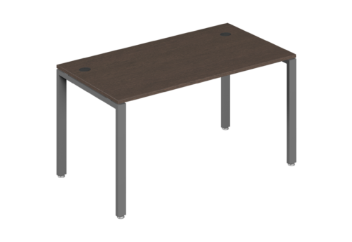 Стол письменный на металлоопорах, цвет темный дуб