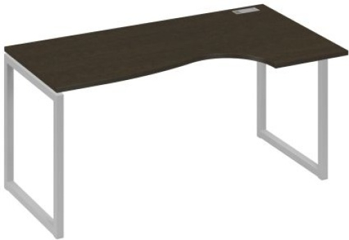 Стол эргономичный правый Мира Одри, цвет венге + серый
