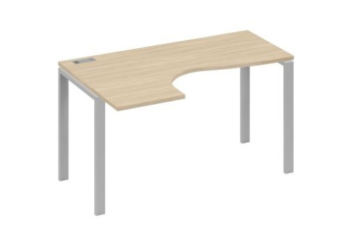 Стол эргономичный левый Мира Нумо, цвет дуб скандинавский + серый