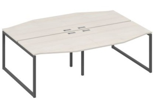 Рабочая станция эргономичная (4х120) Мира Одри, цвет дуб шамони + антрацит