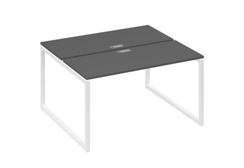 Рабочая станция (2х140) Мира Одри, цвет антрацит премиум + белый