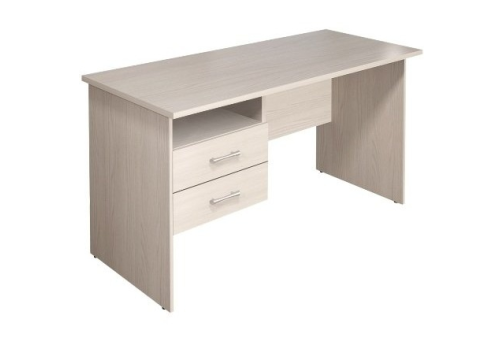 Стол рабочий с тумбой, цвет дуб молочный