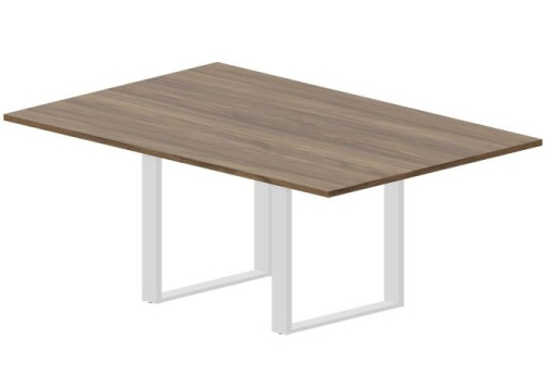 Стол для переговоров Бронкс Конференц, цвет орех + белый