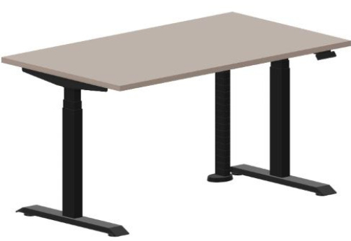 Стол регулируемой высоты Бенет, цвет тортора + черный