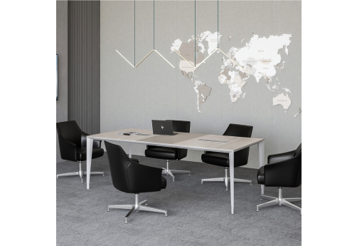 Стол для переговоров с кабель-каналами Дания, цвет ясень