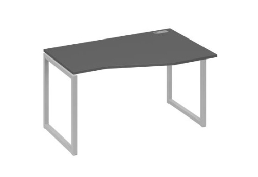 Стол эргономичный правый Мира Одри, цвет антрацит премиум + серый