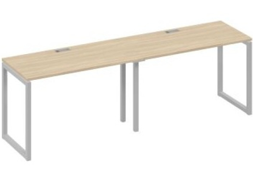Рабочая станция (2х120) Мира Одри, цвет дуб скандинавский + серый