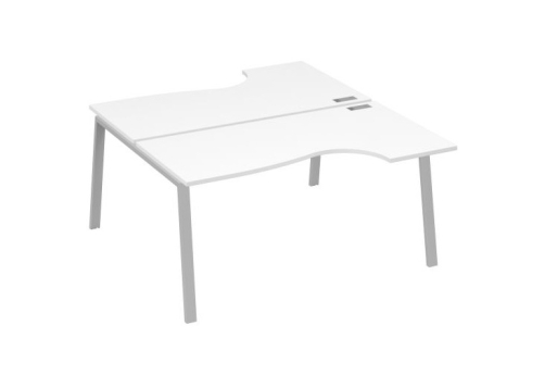 Станция рабочая эргономичная 2х160 Мира Трио, цвет белый премиум + серый