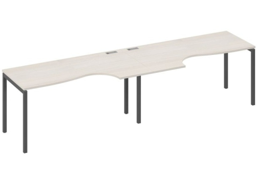 Рабочая станция эргономичная 2х160 Классика Мира Лофт, цвет дуб шамони + антрацит