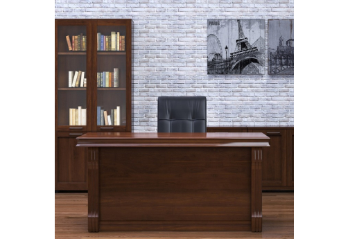 Стол рабочий Оливия, цвет темный орех