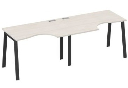 Станция рабочая эргономичная 2х120 Мира Трио, цвет дуб шамони + антрацит