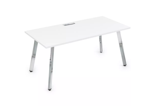 Стол прямой, цвет белый премиум