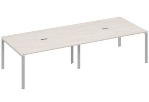 Стол для переговоров прямоугольный Мира Нумо, цвет дуб шамони + серый