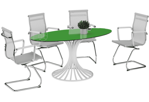 Стол для переговоров, 1600x800х730 мм, зеленый