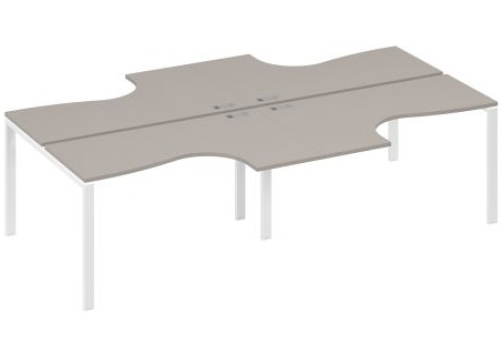 Рабочая станция эргономичная (4х140) Мира Нумо, цвет мокко премиум + белый