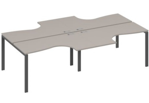 Рабочая станция эргономичная (4х140) Мира Нумо, цвет мокко премиум + антрацит