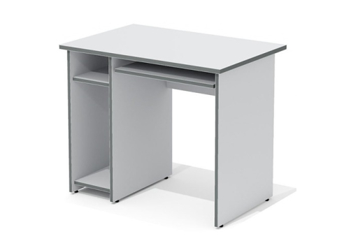 Стол компьютерный левый Колибри, цвет светло-серый