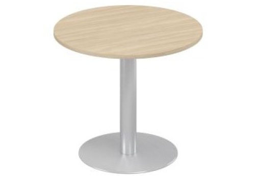 Стол для переговоров круглый Мира Одри, цвет дуб скандинавский + серый