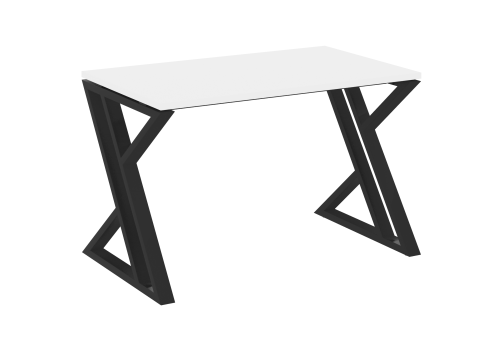 Стол рабочий Европа, цвет белый бриллиант + черный