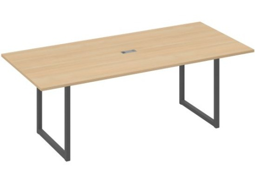 Стол для переговоров прямоугольный Мира Одри, цвет натуральный дуб + антрацит