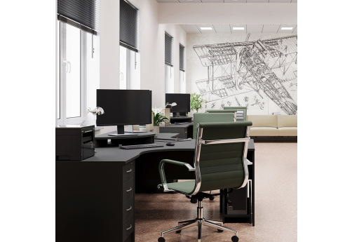 Рабочая станция на 2 человека Нотте, цвет антрацит