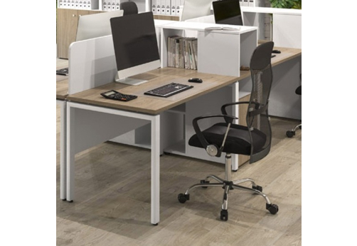 Стол рабочий прямой Некста Металл, цвет дуб