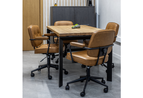 Стол для переговоров на П-образных опорах Урбан, цвет натуральное дерево