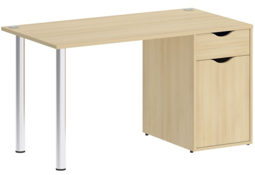 Стол письменный с тумбой, цвет акация