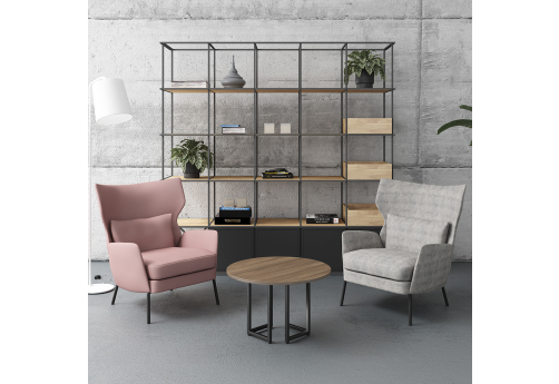 Стол журнальный Мейлон, цвет орех + черный