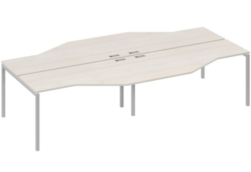 Рабочая станция эргономичная 4х160 Техно Мира Лофт, цвет дуб шамони + серый