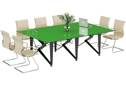 Стол для переговоров, цвет зеленый