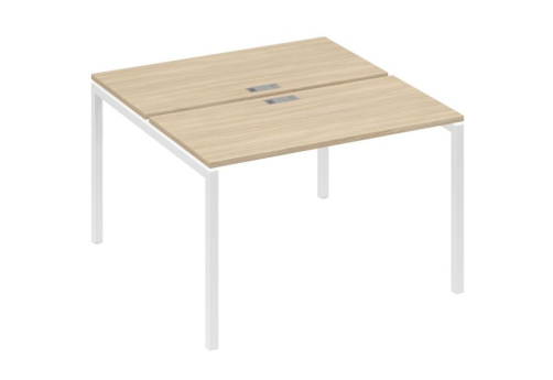Рабочая станция 2х120 Мира Лофт, цвет дуб скандинавский + белый