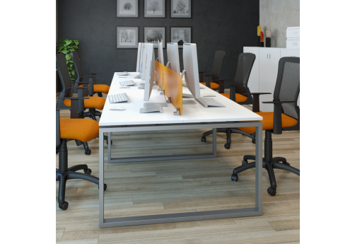 Бенч-система на 6 рабочих мест Деко Опера, цвет белый