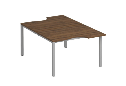 Рабочая станция эргономичная (2х120) Прайм Металл 50, цвет орех + серый