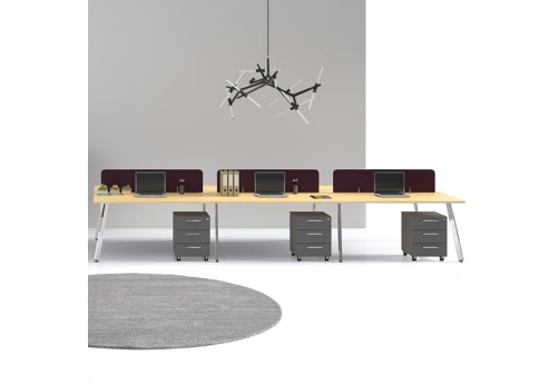 Стол на 6 рабочих мест Скания, цвет романо