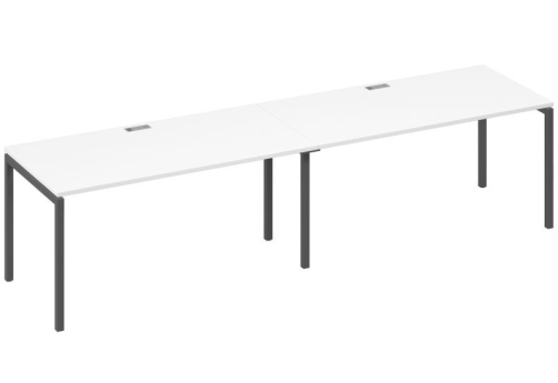 Рабочая станция 2х160 Мира Лофт, цвет белый премиум + антрацит