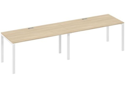 Рабочая станция (2х160) Мира Нумо, цвет дуб скандинавский + белый