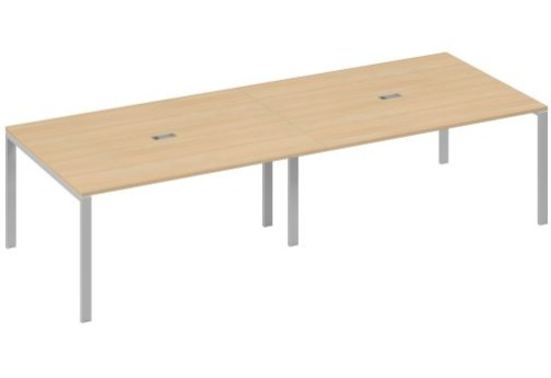 Стол для переговоров прямоугольный Мира Нумо, цвет натуральный дуб + серый