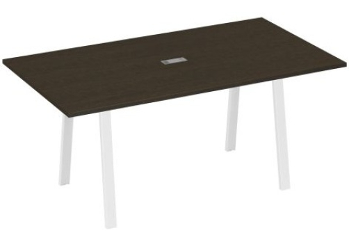 Стол для переговоров 180 Мира Трио, цвет венге + белый