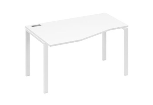 Стол эргономичный левый Мира Нумо, цвет белый премиум + белый