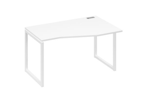 Стол эргономичный правый Мира Одри, цвет белый премиум + белый