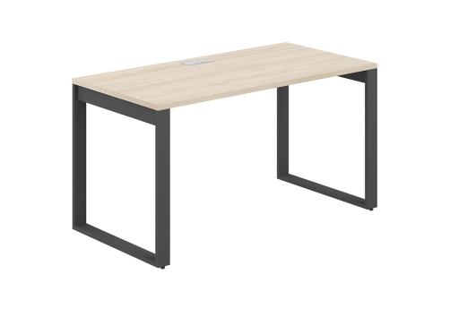 Стол рабочий с лючком Фламинго, цвет акация + антрацит