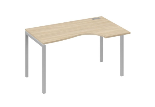 Стол эргономичный правый Классика Мира Лофт, цвет дуб скандинавский + серый