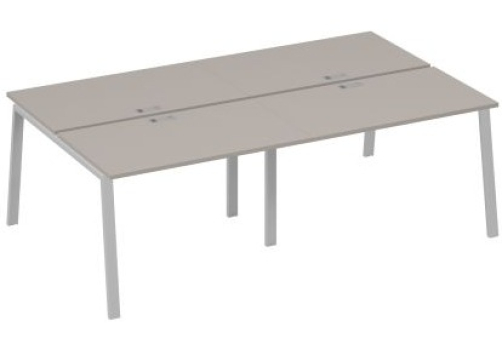 Рабочая станция 4х120 Мира Трио, цвет мокко премиум + серый