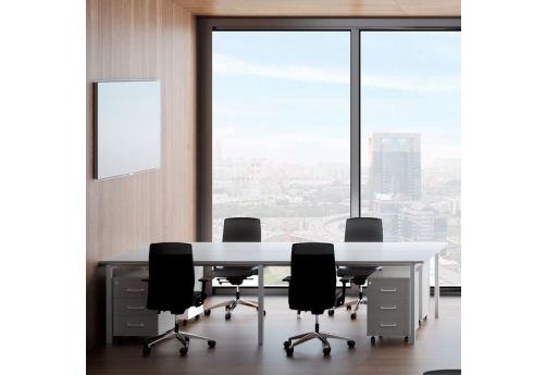 Рабочая станция на 4 человека Брента, цвет белый + белый