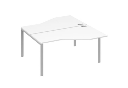Рабочая станция эргономичная (2х160) Мира Нумо, цвет белый премиум + серый