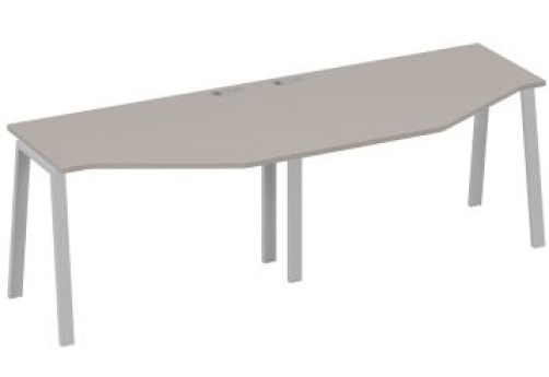 Рабочая станция эргономичная 2х120 Мира Трио, цвет мокко премиум + серый