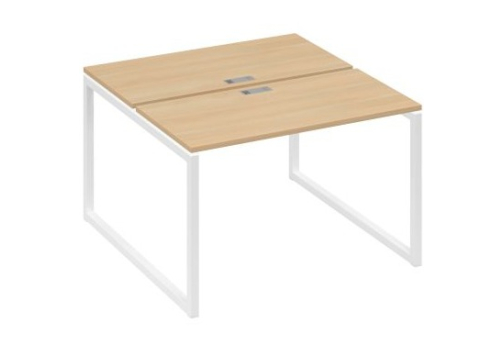 Рабочая станция (2х120) Мира Одри, цвет натуральный дуб + белый