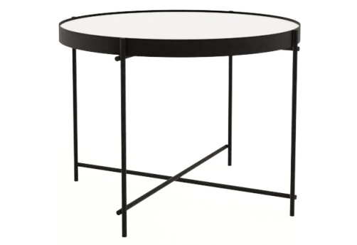 Стол журнальный круглый Винси 2, цвет белый