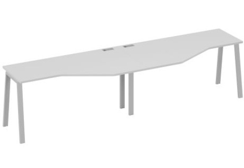 Рабочая станция эргономичная 2х160 Мира Трио, цвет серый + серый